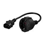 C14-Schuko Soketli 3x1mm. 30cm. Power-Güç Kablosu