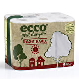 Ecco Yeşil Dünya Havlu 6'lı 4 ADET