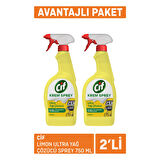 Cif Limon Ultra Yağ Çözücü Sprey 2 x 750 Ml