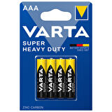 Varta Super Heavy Duty AAA İnce Kalem Pil 4'lü Paket (Çinko)