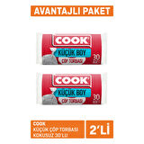 Cook Küçük Çöp Torbası Kokusuz 2 x 30'lu