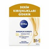 NIVEA 55+ Yaş Kırışıklık Karşıtı +Canlandırıcı Yüz Bakım Kremi 50 ml