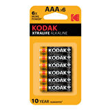 Kodak Xtralife Alkalin İnce Pil AAA 4+2