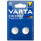 Varta CR2032 Lityum Düğme Pil 2'li Paket (Lityum) 2 ADET