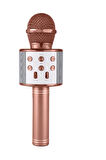 Karaoke Mikrofonlu Hoparlör - Şarjlı -Bluetooth Rose Gold-Findit