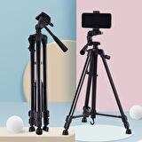 Telefon ve Fotoğraf Makinası Takılabilen Bluetooth Kumandalı 146 cm Tripod-Findit