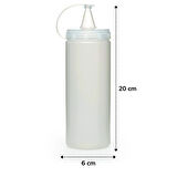 Şeffaf Kapaklı Sızdırmaz Yağlık Sosluk Şişesi Plastik Yağdanlık 400 ml. AP-9028-Findit