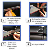 Mavi Araba Oto Trim Dekorasyon Şeridi Kauçuk Elastik Kolay Kurulum 5 metre Şerit Bant-Findit