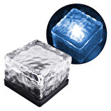 SOLAR LEDLİ MAVİ TUĞLA GÖRÜNÜMLÜ BAHÇE DEKORASYON AYDINLATMA-Findit