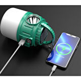 24 LED 5 AYDINLATMA MODU + 2 YAN IŞIK (BEYAZ / SARI) 1200 MAH SOLAR KAMP LAMBASI V65-3-Findit