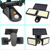 W770B SENSÖRLÜ 36 COB LEDLİ SOLAR AYDINLATMALI DUVAR LAMBASI-Findit