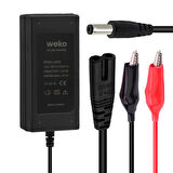 12.6 VOLT - 3 AMPER 5.5*2.5 + KROKODİL UÇLU LEDLİ YERLİ ÜRETİM MASAÜSTÜ ŞARJ ADAPTÖRÜ (OUT:12V3A)-Findit