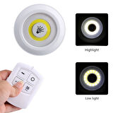Uzaktan Kumandalı Yapışkanlı 3’lü Led Spot Lamba-Findit