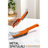 Metal Spatulalı Tel Fırça  - Kazıma Fırçası