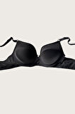 Mikro Kumaş Push Up Dolgulu Balenli Günlük Tek Destekli Sütyen