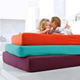 Makiteks %100 Pamuklu Kırık Beyaz 100x200+50x70 Tek Kişilik Lastikli Çarşaf Takımı
