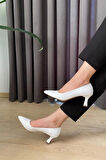 Kadın Sity Beyaz 6 cm İnce Topuklu Stiletto