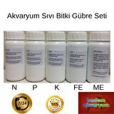 Akvaryum Sıvı Bitki Gübresi Seti 5’li N-P-K-ME-Fe