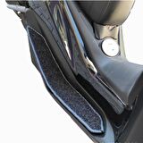 Motosiklet Aksesuar Koruyucu Paspas Arora MAX-T 150 Uyumlu Gri Kenar Overlok