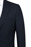 Gabardin Mono YakaTek Yırtmaç 6 Drop Comfort Fit Rahat Kesim Basic Ceket 1002230006 Lacivert