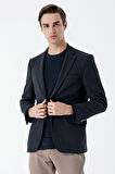 Gabardin Mono Yaka Astarlı Çift Yırtmaç Likralı 6 Drop Comfort Fit Rahat Kesim Klasik Ceket 1002235137 Koyu Lacivert