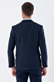 Gabardin Mono Yaka Astarlı Çift Yırtmaç Likralı 6 Drop Comfort Fit Rahat Kesim Klasik Ceket 1002235137 Lacivert