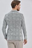 Mono Yaka Ekose Desen 2 Düğmeli 6 Drop Slim Fit Ceket 1002240158