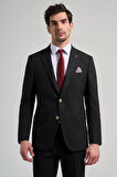 Düz Bez Ayağı Mono Yaka Tam Astar Esnek 6 Drop Comfort Fit Ceket 1002245902