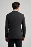 Düz Bez Ayağı Mono Yaka Tam Astar Esnek 6 Drop Slim Fit Ceket 1002245903