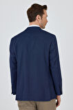 Lacivert Mono Yaka Armürlü Tam Astar Esnek 4 Drop Comfort Fit Classic Ceket 1002250152