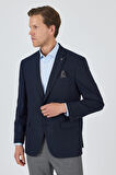 Koyu Lacivert Mono Yaka Bez Ayağı Tam Astar Esnek 4 Drop Comfort Fit Classic Ceket 1002250157