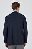 Koyu Lacivert Mono Yaka Bez Ayağı Tam Astar Esnek 4 Drop Comfort Fit Classic Ceket 1002250157
