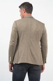Bej Mono Yaka Örme 6 Drop Slim Fit Ceket 1002260152