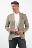 Bej Mono Yaka Örme 6 Drop Slim Fit Ceket 1002260152