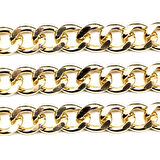 Alüminyum Çanta ve Takı Zinciri 10 MM (1 Metre)  Altın