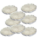 Epoksi Magnet  Yanı Gold Gümüş Varaklı 7 CM  (10  Adet)  Gümüş