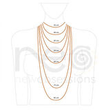 Kolye Takı Ve Aksesuar Zinciri Burgulu Lak Kaplama 4 MM (1 MT)  Gold