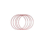 Tel Taç Çemberi 3 MM 18 CM (12 Adet)  Kırmızı