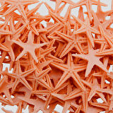 Polyester Deniz Yıldızı Minik Boy  0.5 CM- 1.5 CM (100 Adet)  Turuncu