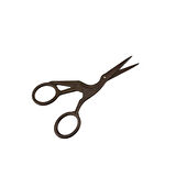 Metal  Makas Sade Süslenmemiş Kuğu Modeli Söz Nişan Makası   Bakır