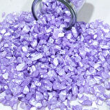 Dekoratif Gerçek Cam Kırığı (4-8 MM Arlığında  50 GR) Lila