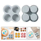 Silikon Derin Yuvarlak Çikolata Ve Kek Pişirme Kalıbı 4 Lü