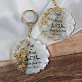 Epoksi Silikon Kalıp Tırtıklı Geode Anahtarlık Kalıbı 4.8 CM 50 Li