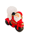 YILBAŞI SERAMİK FİGÜR IŞIKLI NOEL BABA MOTOR VE KAR TOPU