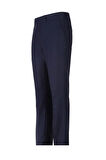 Lacivert Gabardin Yan Cepli Slim Fit Dar Kesim Basic Pantolon 1003190013