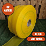 NAYLON SULAMA HORTUMU 16 CM 200 METRE UV KATKILI SALMA SULAMA HORTUMU 800 MİCRON YASSI SU HORTUMU