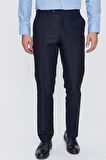 Lacivert Gabardin Yan Cepli Comfort Fit Rahat Kesim Basic Pantolon 1003220005