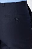 Lacivert Gabardin Yan Cepli Comfort Fit Rahat Kesim Basic Pantolon 1003220005