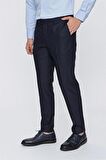 Gabardin Yan Cepli Slim Fit Dar Kesim Basic Pantolon 1003220013 Lacivert