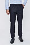 Gabardin Yan Cepli Slim Fit Dar Kesim Basic Pantolon 1003220013 Lacivert